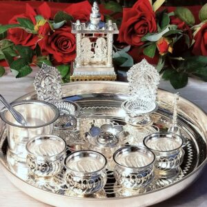 Pure Silver Diya Set