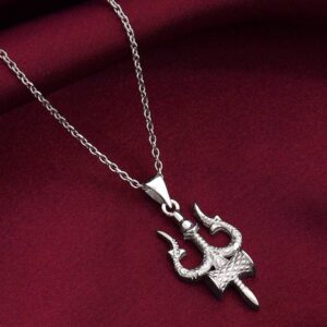 Trishul Power Silver Pendant