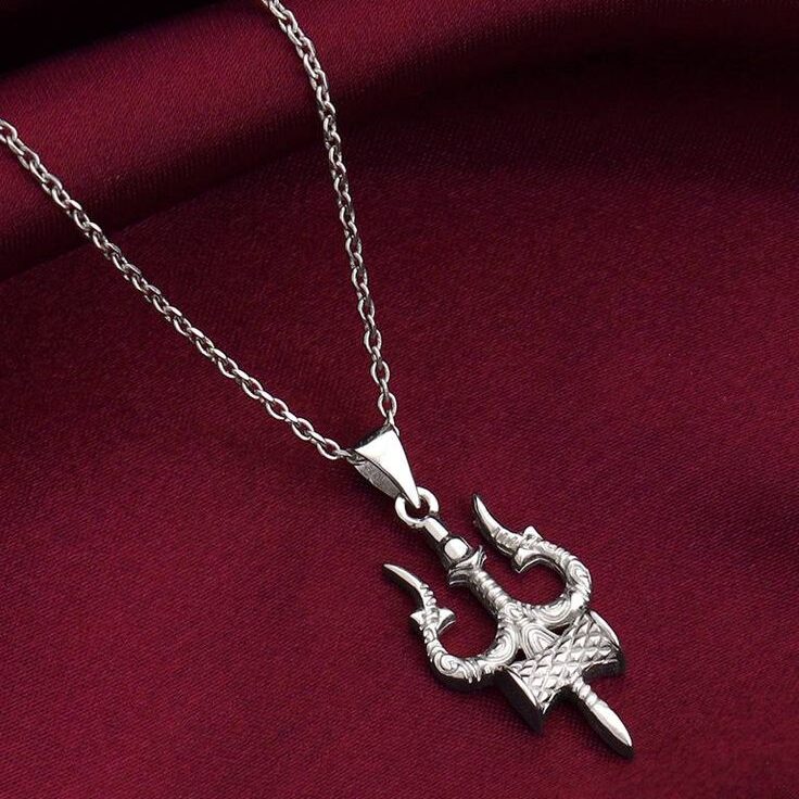 Trishul Power Silver Pendant