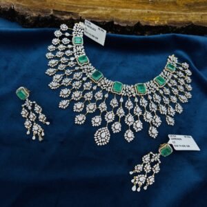 CZ NECKLACE WITH EARRING