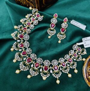 CZ NECKLACE WITH EARRING