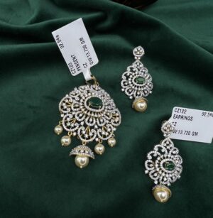 CZ PENDENT EARRINGS