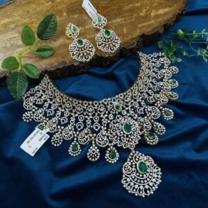 CZ NECKLACE WITH EARRINGS