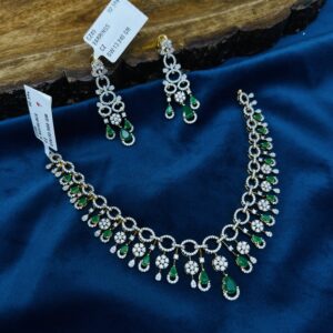 CZ NECKLACE WITH EARRING