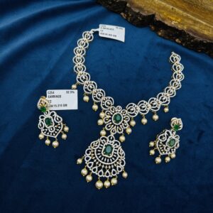 CZ NECKLACE WITH EARRING