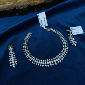 CZ NECKLACE WITH EARRING