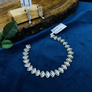 CZ NECKLACE WITH EARRING