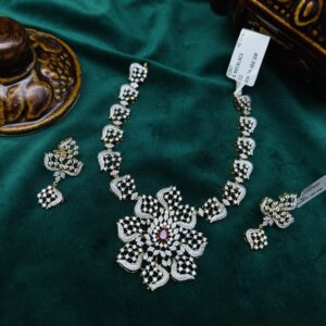 CZ NECKLACE WITH EARRING