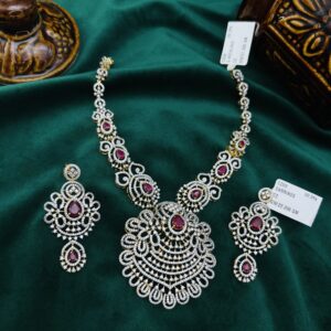 CZ NECKLACE WITH EARRING