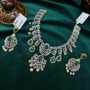 CZ NECKLACE WITH EARRINGS