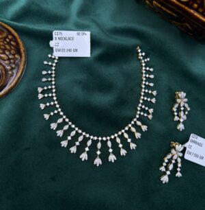 CZ NECKLACE WITH EARRINGS