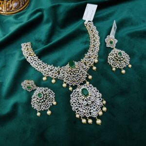 CZ NECKLACE WITH EARRINGS