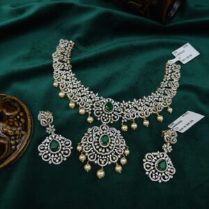 CZ NECKLACE WITH EARRINGS