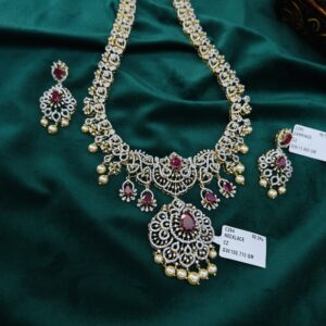 CZ NECKLACE WITH EARRING