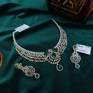 CZ NECKLACE WITH EARRING