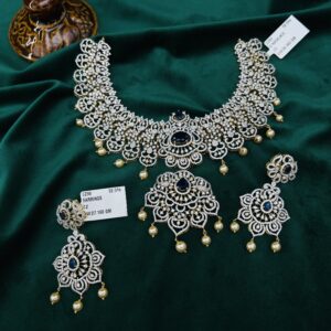 CZ NECKLACE WITH EARRING