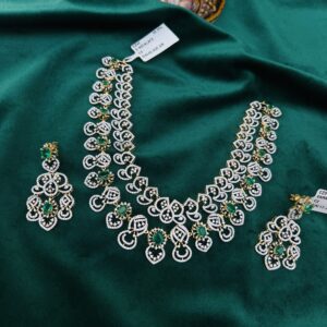 CZ NECKLACE WITH EARRING