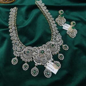 CZ NECKLACE WITH EARRING