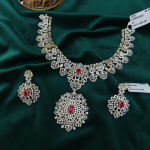 CZ NECKLACE WITH EARRING