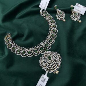 CZ NECKLACE WITH EARRING