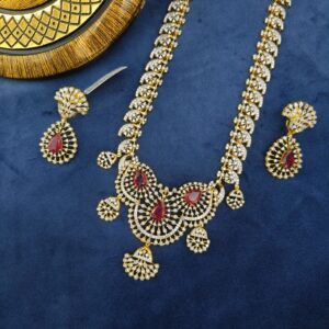 CZ NECKLACE WITH EARRINGS