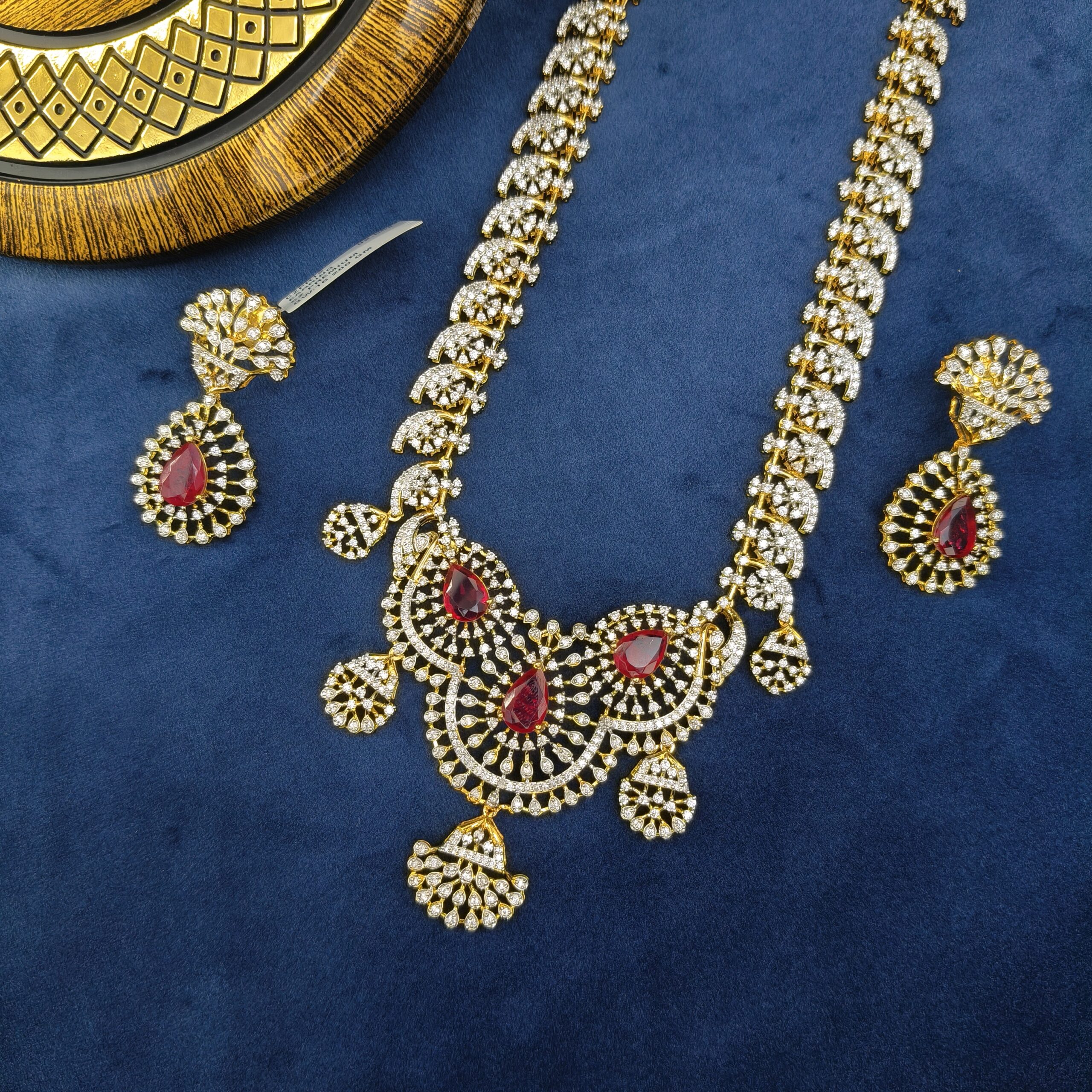 CZ NECKLACE WITH EARRINGS