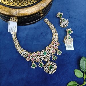 CZ NECKLACE WITH EARRINGS