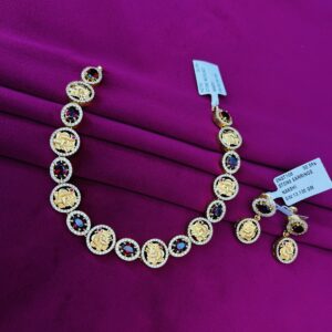 STONE NECKLACE WITH EARRINGS