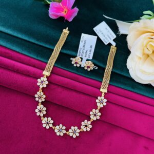 STONE NECKLACE WITH EARRINGS