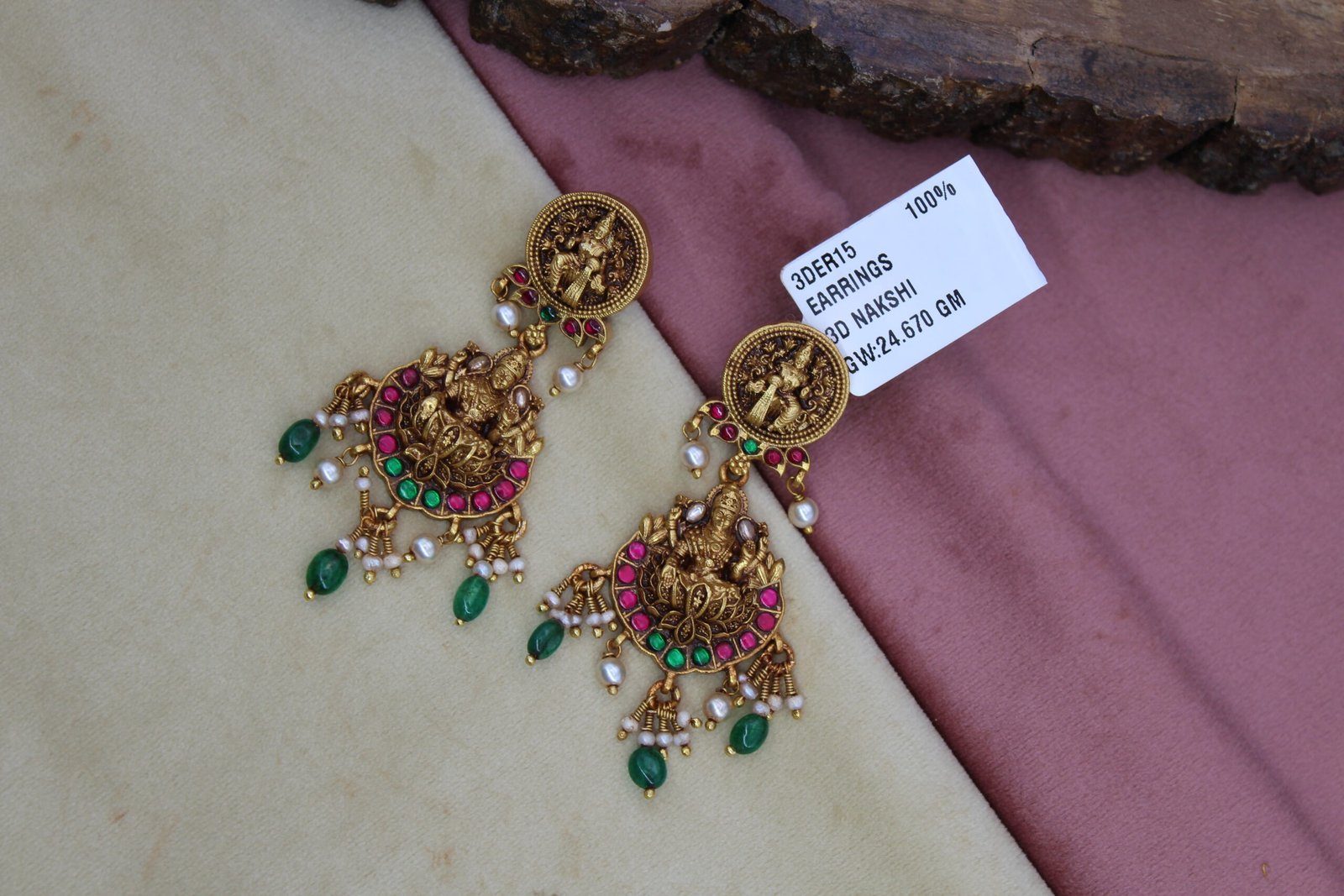 3D NAKSHI EARRINGS