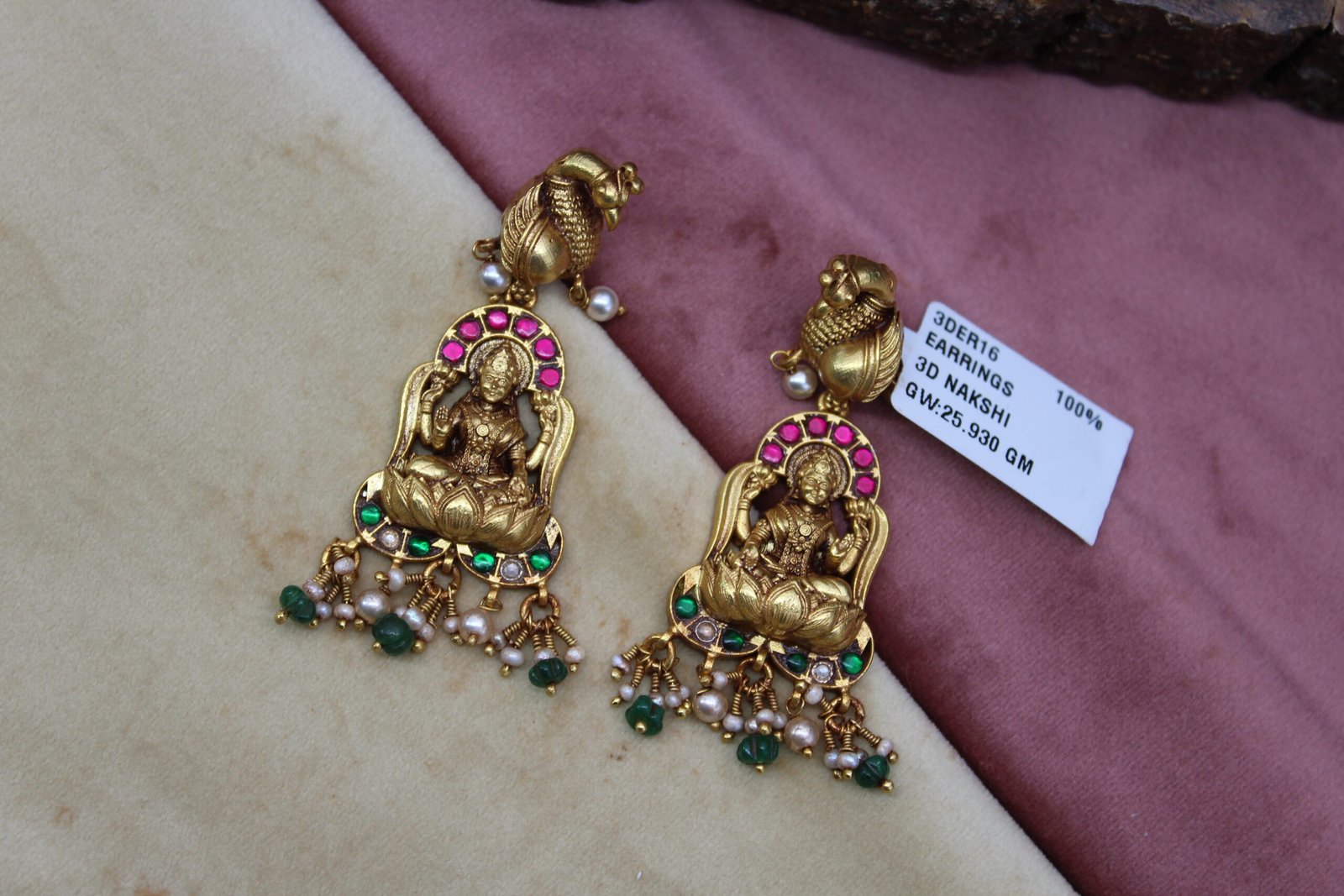 3D NAKSHI EARRINGS