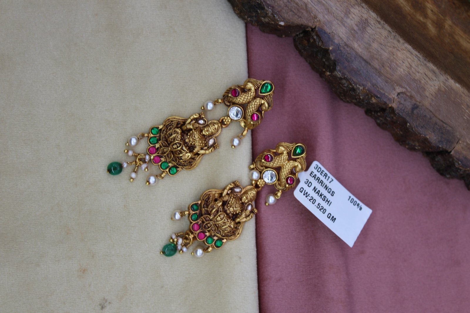 3D NAKSHI EARRINGS