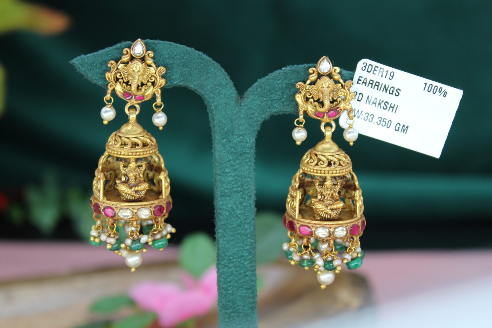 3D NAKSHI EARRINGS